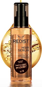 Redist Hair Serum with Keratin & Argan Oil 125ml | Intensive Repair for Dry & Damaged Hair | Anti-Frizz & Split End Treatment | Shine & Smoothness Restoring Hair Oil | Professional Hair Care Serum