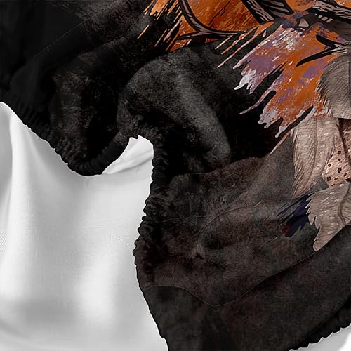 Miniatura 9 de Juego de sábanas de lobo, juego de ropa de cama con diseño de galaxia y luna nocturna y lobo aullador, juego de cama para niños y adolescentes,