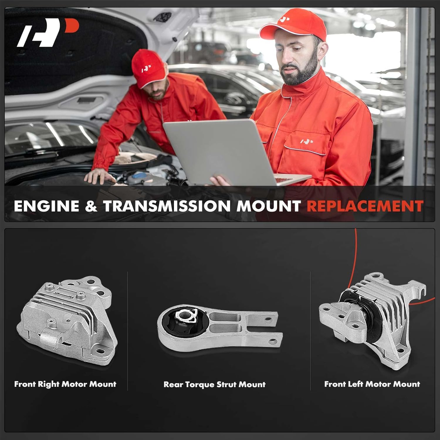 A-Premium 3PCS Engine Motor Mount and Transmission Mount Set Compatible with Jeep Cherokee 2014 2015 2016 2017 2018, L4 2.4L, Naturally Aspirated, Replace# 68256971AB, 68418876AB