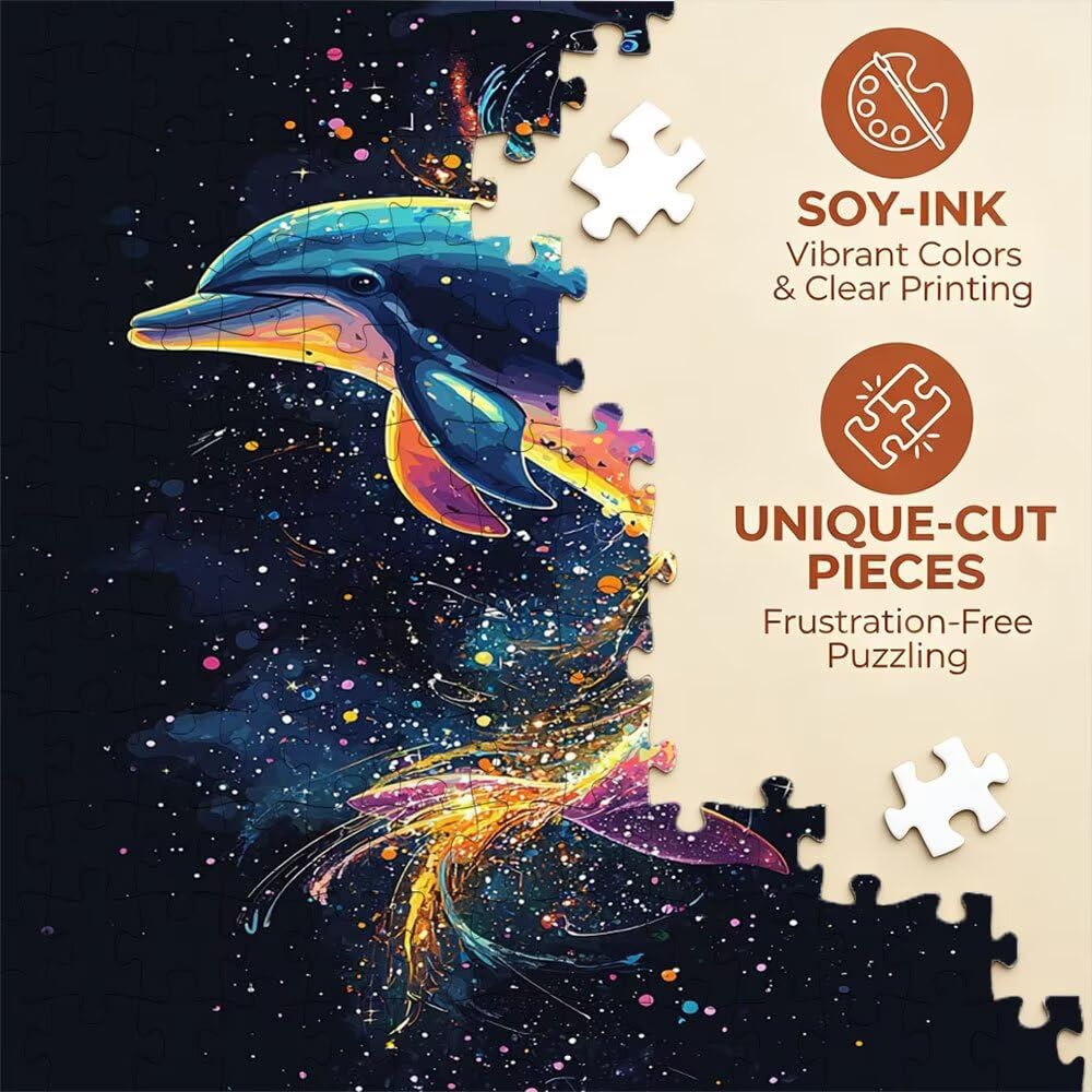 Der Traumdelfin Puzzle 2000 Teile, Klassische Puzzles, Geschicklichkeitsspiel Puzzle für Erwachsene, Puzzlespiele für Die Ganze Familie, Mit Schöner Verpackung, Dekoration Puzzles DX0YL3-689