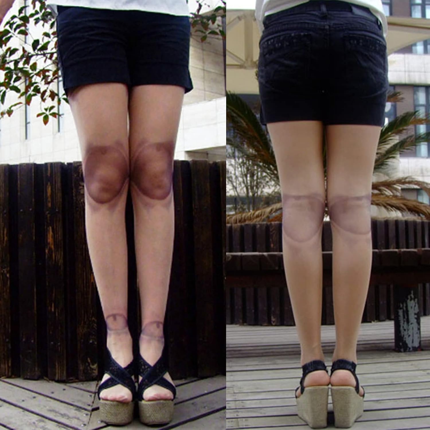2 pair Women Japanese Gothic Style Leggings Hosiery 3D Print Cosplay Pantyhose for Doll