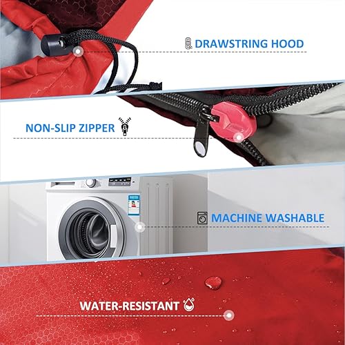 Miniatura 5 de Oaskys - Saco de dormir para acampar, para 3 estaciones, clima cálido y fresco, verano, primavera, otoño, ligero, resistente al agua, para adultos y