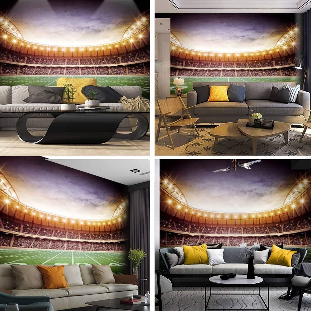 Light of American Soccer Stadium Canvas Print Wallpaper Mural Self Adhesive Peel & Stick Wall Decal Wall Poster Sticker for Living Room