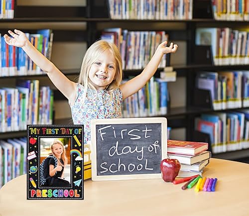 Miniatura 3 de WhatSign Marco preescolar para el primer día de 4 x 6 pulgadas, marco de fotos My First Day para niños, niñas, niños, regalos de regreso a la escuela