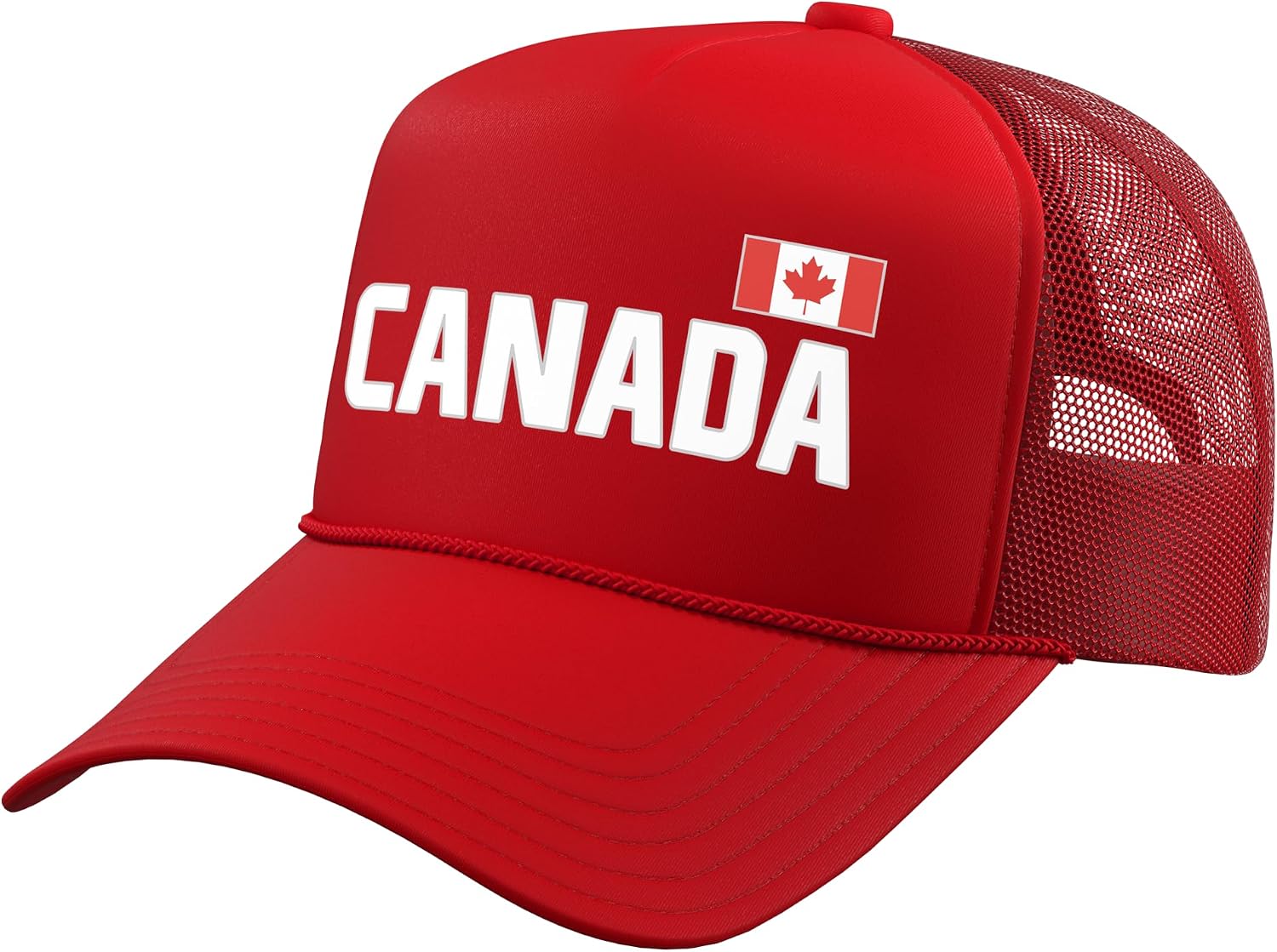 Canada Flag Canadian Pride International Country Trucker Hat with Adjustable Mesh Back