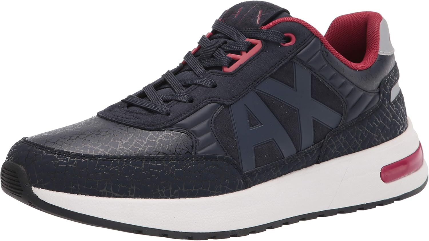 AX Armani Exchange mens Lace Up Sneaker, Navy, 11 US Amazon.sg Fashion