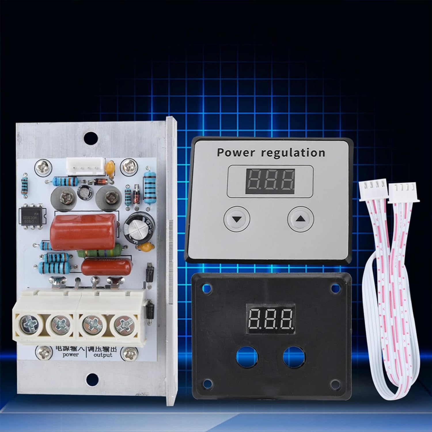 Switch Heat Silicon led 120v,10000W SCR Digital Voltage Regulator Speed Control Dimmer Thermostat AC 220V 80A