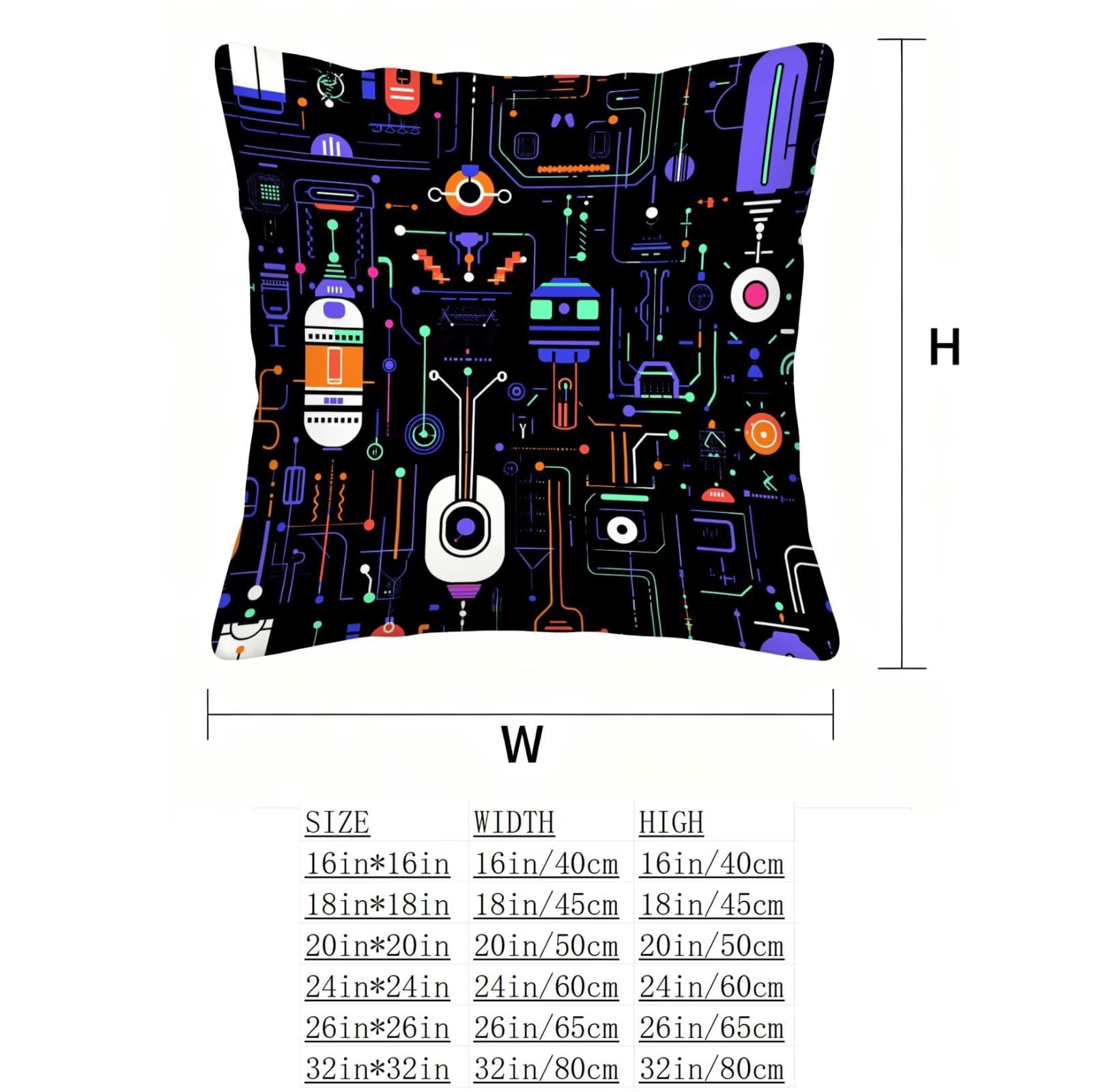 Vistoso Funda Cojin 60x60 Abstracto Funda Almohada 60x60 Cojines Sofa Súper Suave Fundas Cojines Decorativos Fundas Almohadas 4 Piezas Cervicales y Cuello, para Hogar Cama Salon Decoracion E - 901