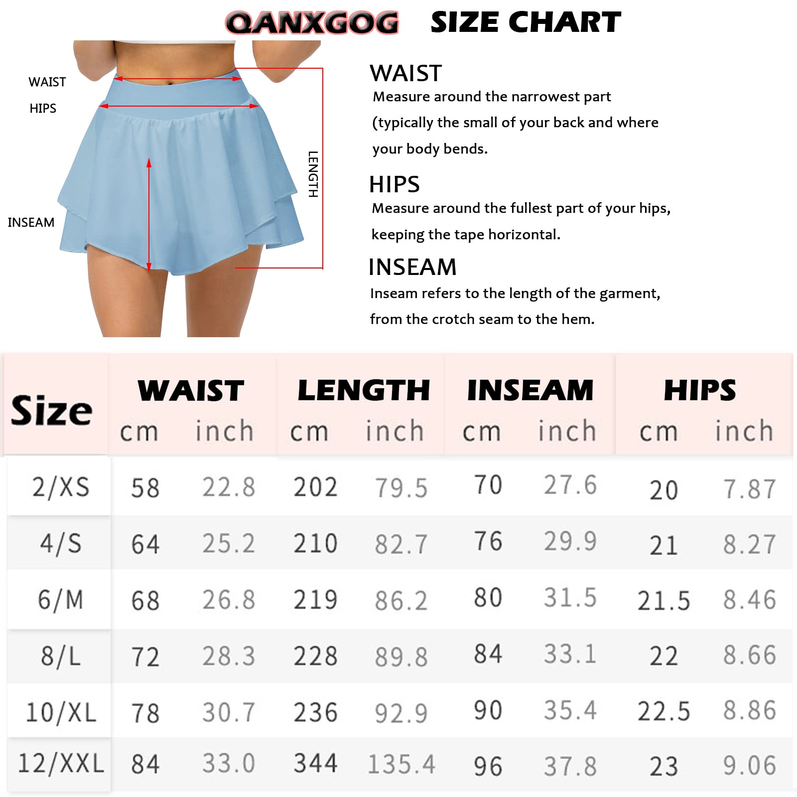 Tennisrock Damen Tennis Skort Damen, Faltenrock Golfrock mit Tasche & Innenhose für Laufen Tennis Golf Uv-Schutz Outdoor Reise