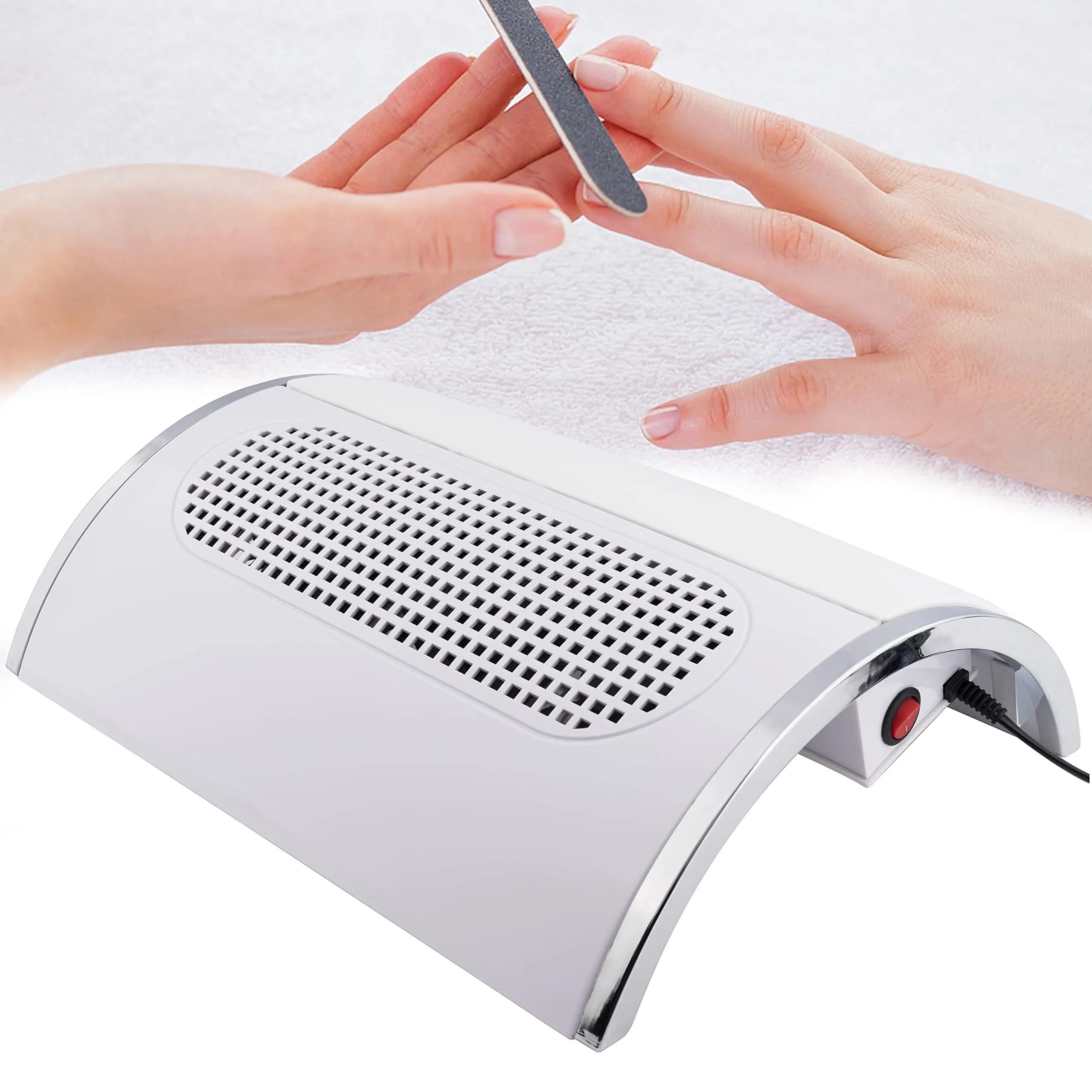 MRKU Aspiradora para manicura silenciosa con Filtro Lavable, Baja succión y 2 Ventiladores, Ideal para Uso doméstico.