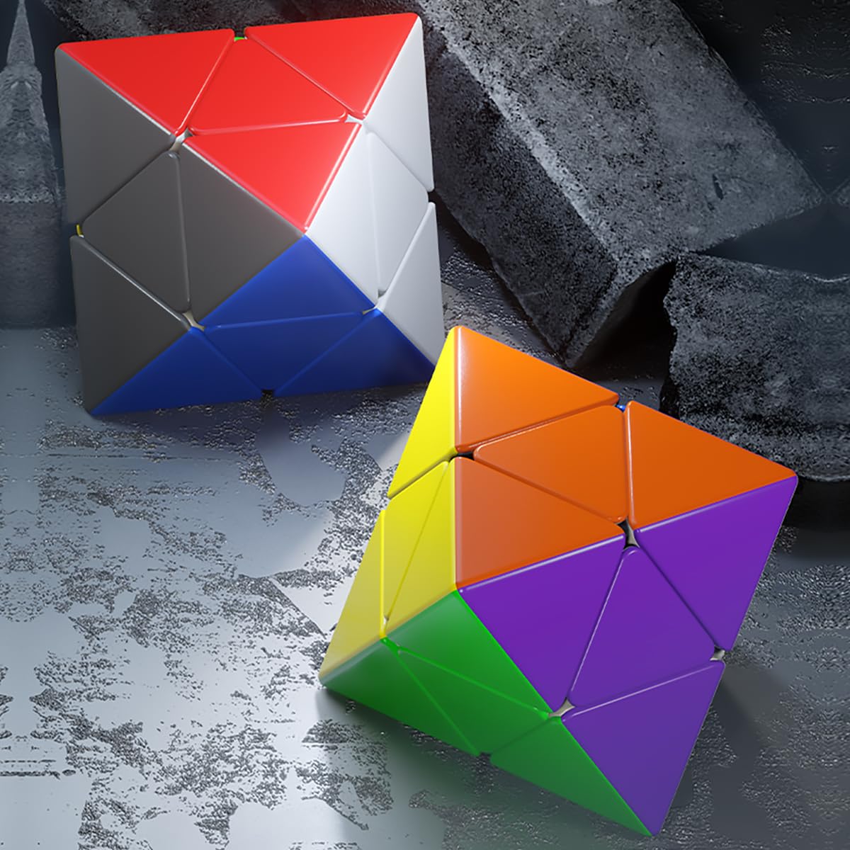 Oostifun Shengshou FTO 2x2 Puzzel – 8-zijdige Octaëder – Vierassig – Anti-kleef – Voor Hersentrainers – 6,6 Cm – ABS