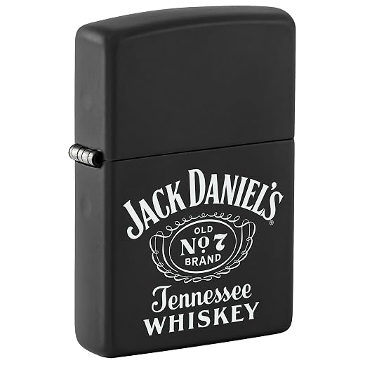 Zippo "Jack Daniel's Tennessee Whiskey" Black Matte Lighter, 3742