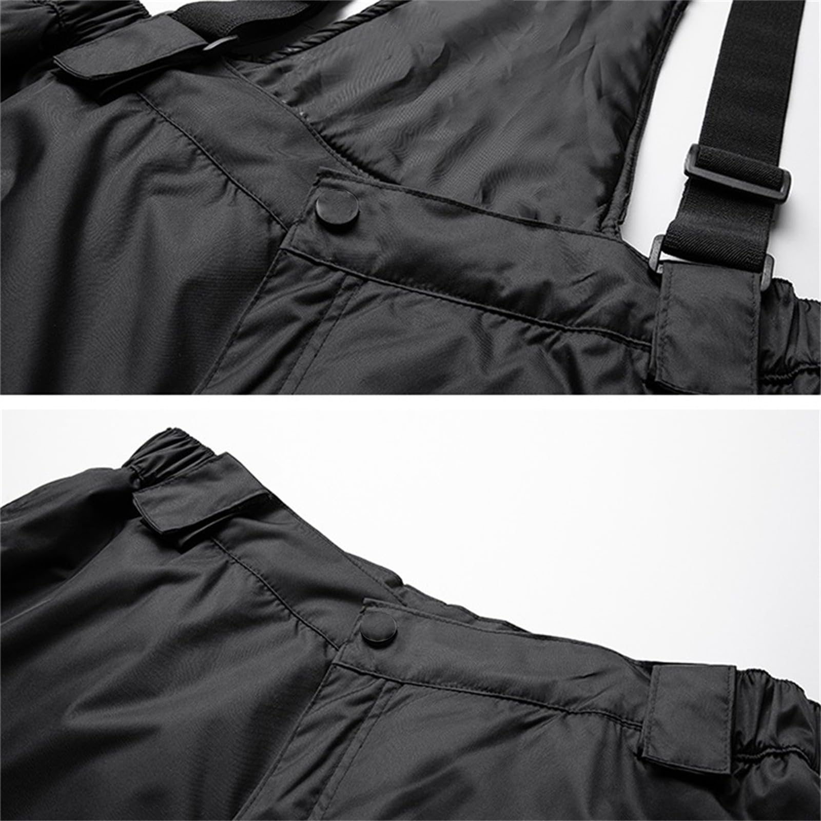 Pantalon de ski imperméable pour garçons et filles - Salopette d'hiver chaude à bretelles réglables - Jambe droite - Coupe-vent - Pantalon thermique épais pour le ski et le snowboard
