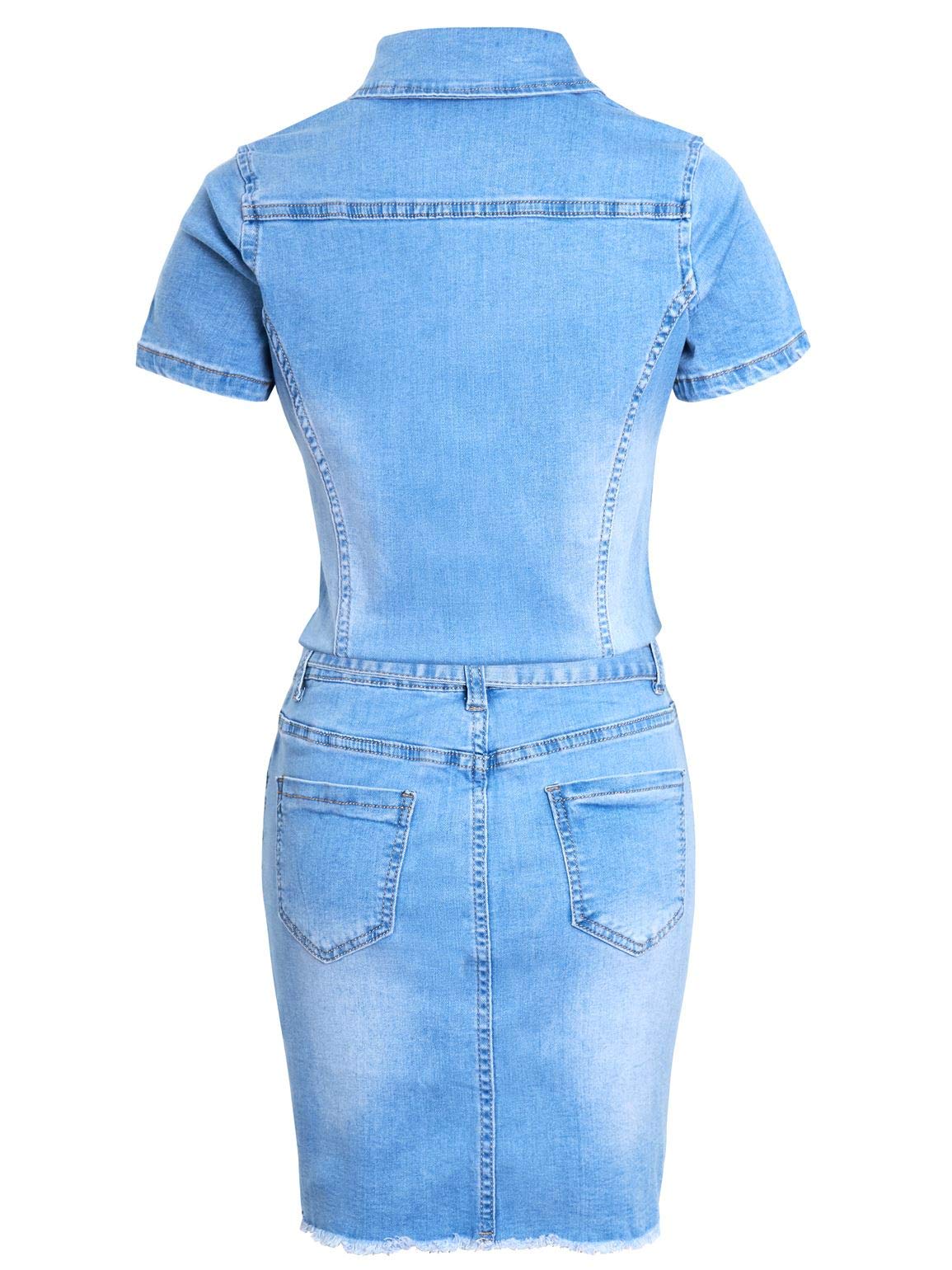 SS7 Damen Jeanskleid