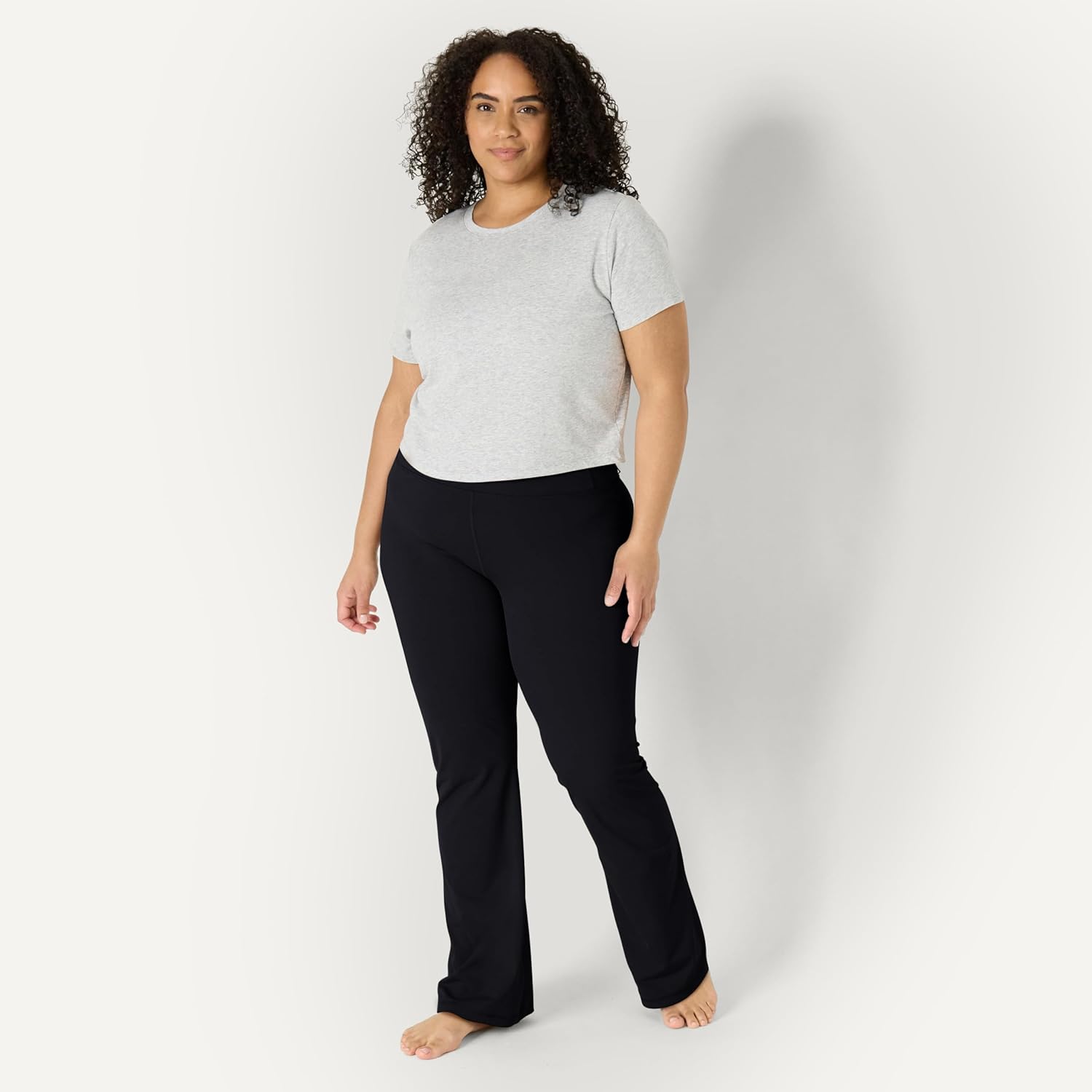 Amazon Essentials Women's Active Soft Cotton Crewneck Short Sleeve Yoga Workout Lightweight Cropped T-Shirt - Image 8