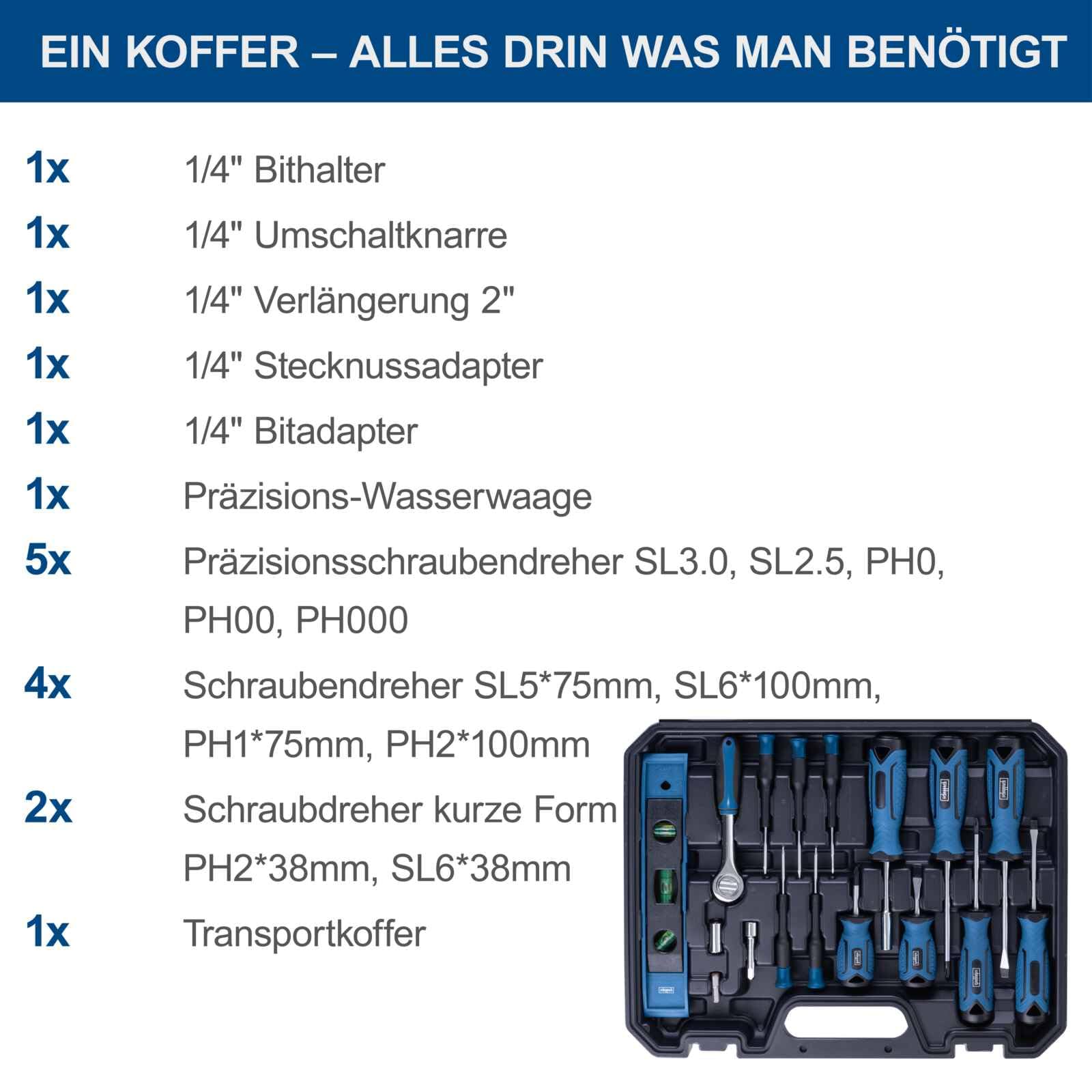 Scheppach Mallette à outils TB90 - Coffret d'outils de 88 pièces