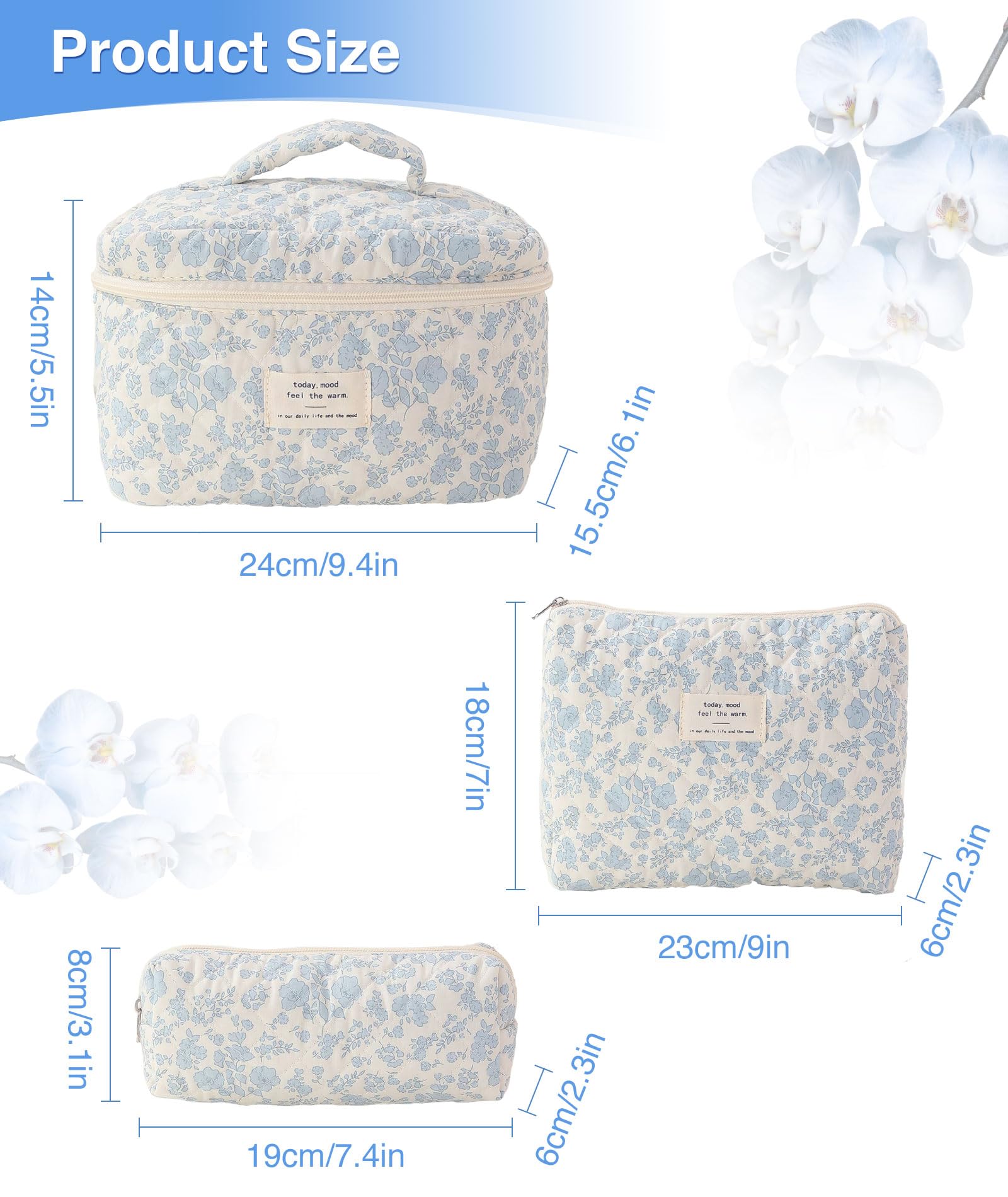 3-Piece Makeup Bag Set - Image 4