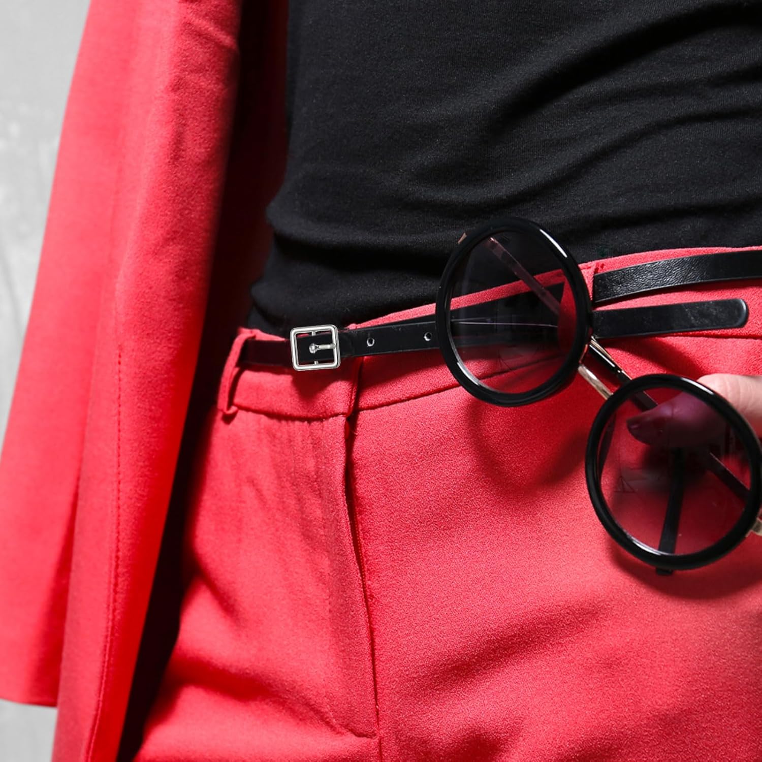 Single Prong Belt Buckle - Metal Center Bar Buckle Use for DIY Accessories - Square Loops Clasp - Image 2