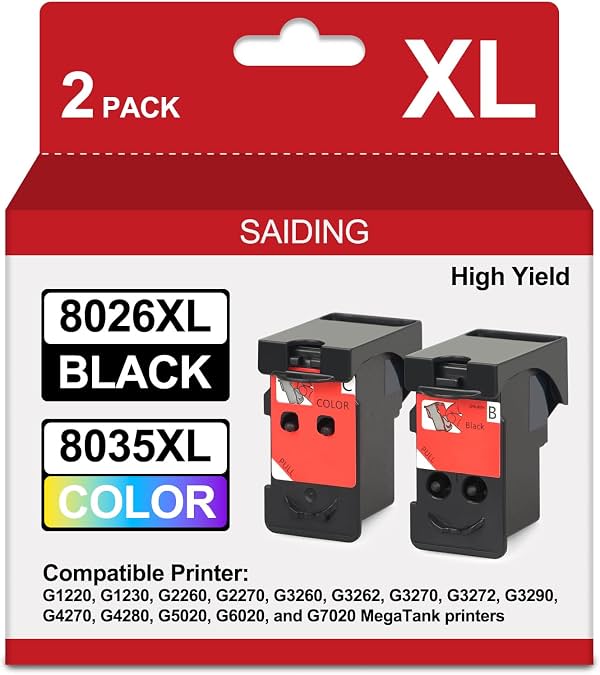 Cabezal de Impresión Compatible BH-20 CH-20 para Canon G7020 G6020 G5020 G3260 | Compatible con Cabezal de Impresora MegaTank bh-20 CH-20 y Cartuchos de Tinta Canon G7020 G6020 PG 8026XL 8035XL Paquete Combinado
