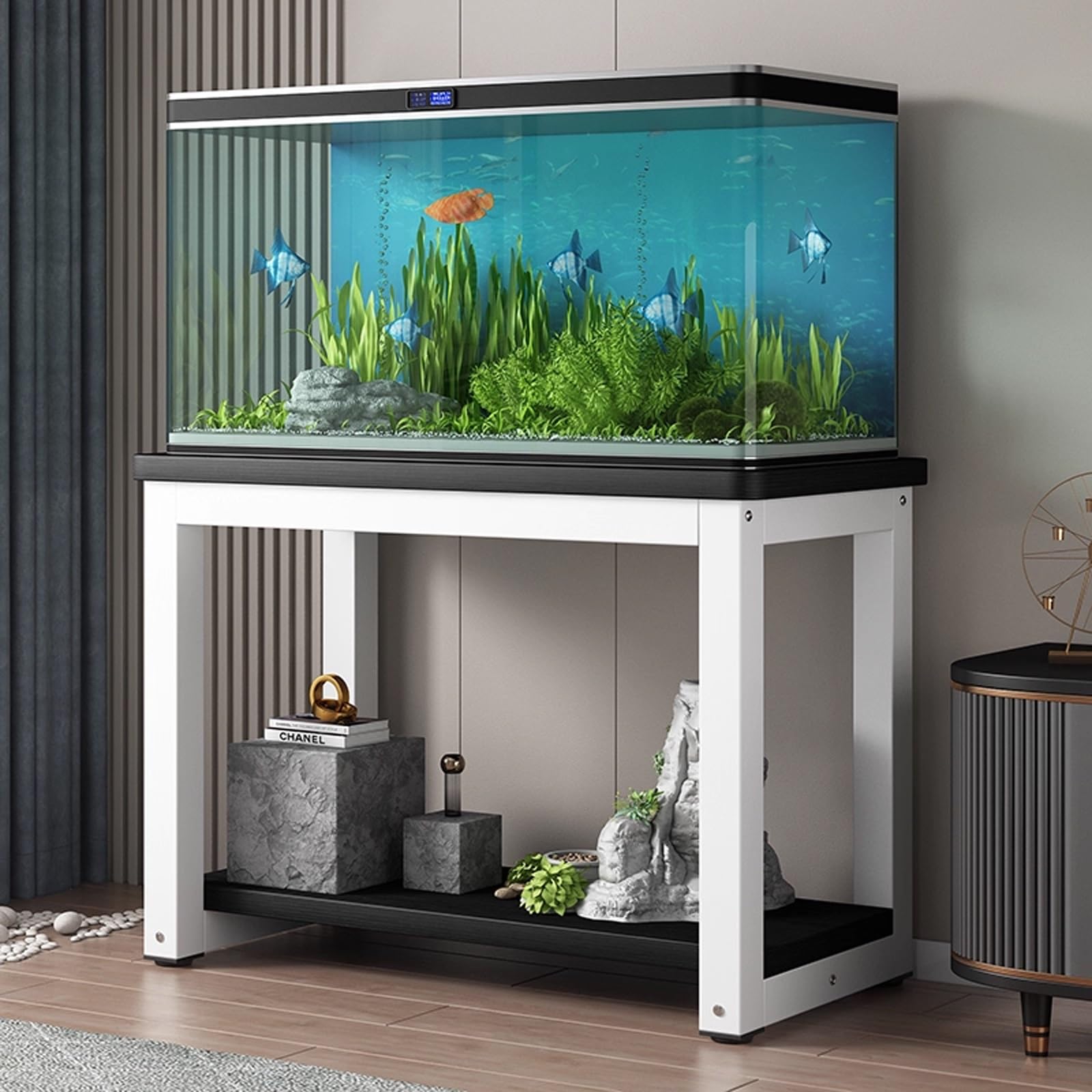 Multi-space Aquarium Stand, 40 Gallon Fish Tank Stand, Durable, Hassle-Free, Versatile, Ideal for Living Rooms, Reception Areas, and Offices(Style B,80x40cm/31.5x15.7in)