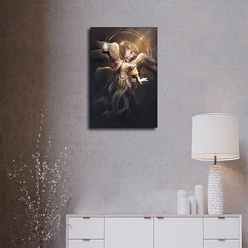 Miniatura 4 de MAiker Póster artístico de Arcángel Azrael para aula, cocina, dormitorio, habitación, decoración estética (16 x 24 pulgadas, sin marco)