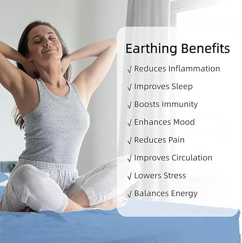 Miniatura 10 de Sábanas de tierra para Earthing tamaño King con cordón Grounidng de 15 pies