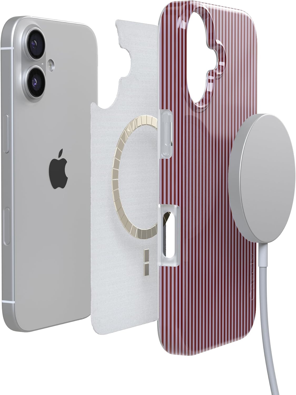 Casely iPhone 17 Case | Stripes and the City | Tiny Pinstripe | Compatible with MagSafe | Classic Ultra Slim Design
