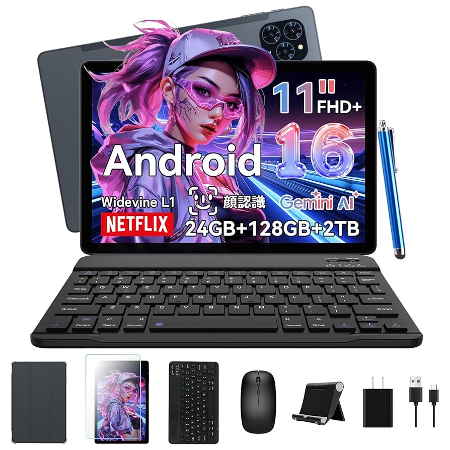 Android 16 タブレット 11インチ16GB+128GB Netflix Amazon.co.jp: 【Android16 タブレット 11インチ 新登場】T90