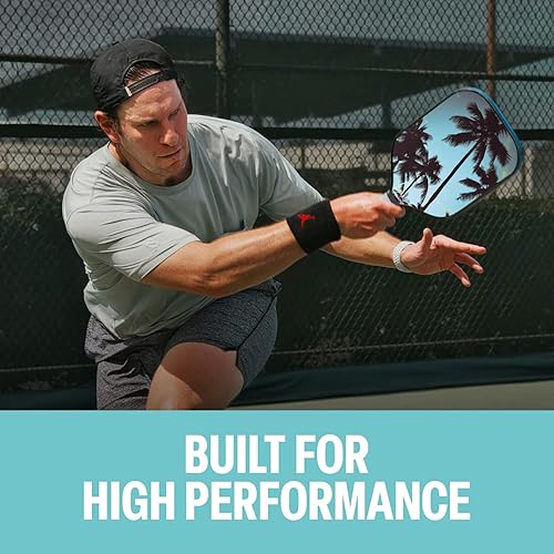 Miniatura 10 de Palms-O-Aces Paleta de pickleball de grafito con cubierta, cumple con las especificaciones de USAPA, raqueta ligera y duradera para principiantes a