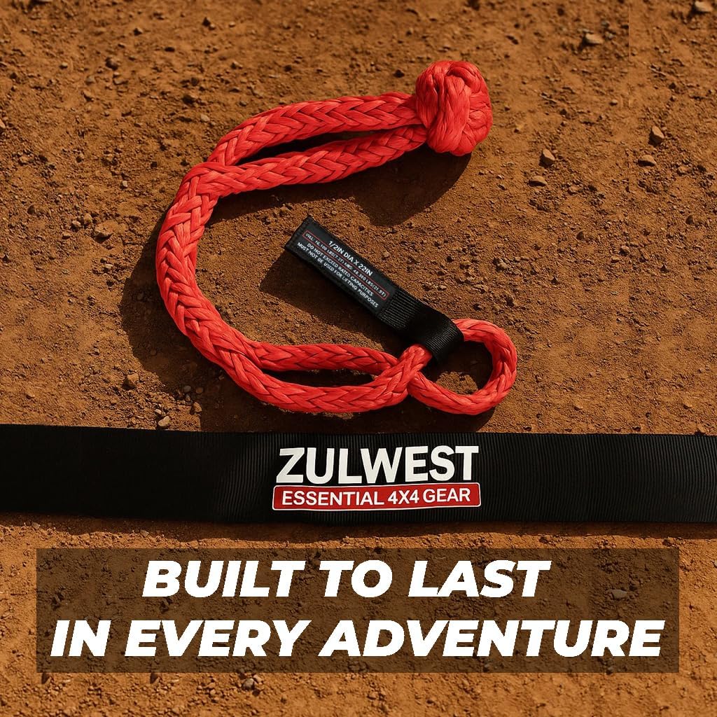 Soft Shackle Recovery Kit (2-Pack) – Soft Shackles for Recovery, Off-Road & Towing, 1/2” x 22” Synthetic, 48,300 lbs Break Strength for Jeep, Truck, SUV, ATV & UTV