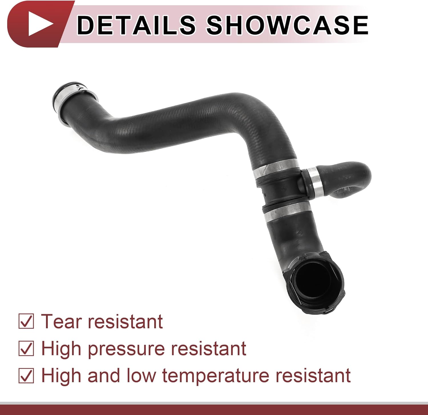 1 Pcs Radiator Coolant Hose for Mercedes-Benz GL450 2015-2016 Lower Coolant Hose Water Pipe No.A1665008675 Black Rubber