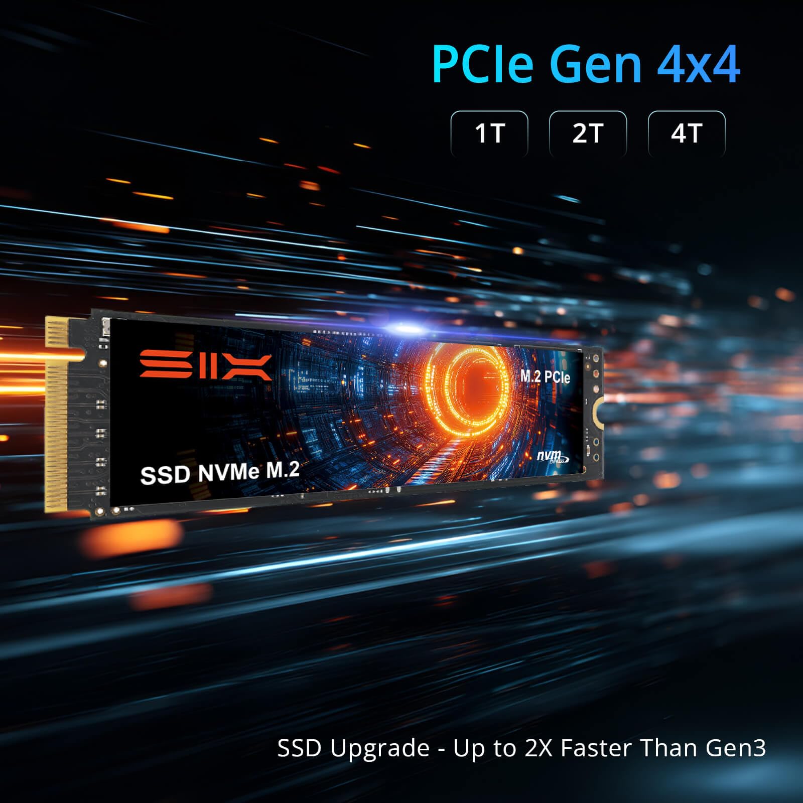 SIX NVME M.2 SSD PCIe 4.0-1TB m.2 2280 ssd, Read UP to 7350MB/s 1TB for Gaming PS5 Memory Storage Expansion with Heatsink, Internal Solid State Hard Drive PCIe gen 4x4 Nvme for Laptop Desktop pc - Additional View