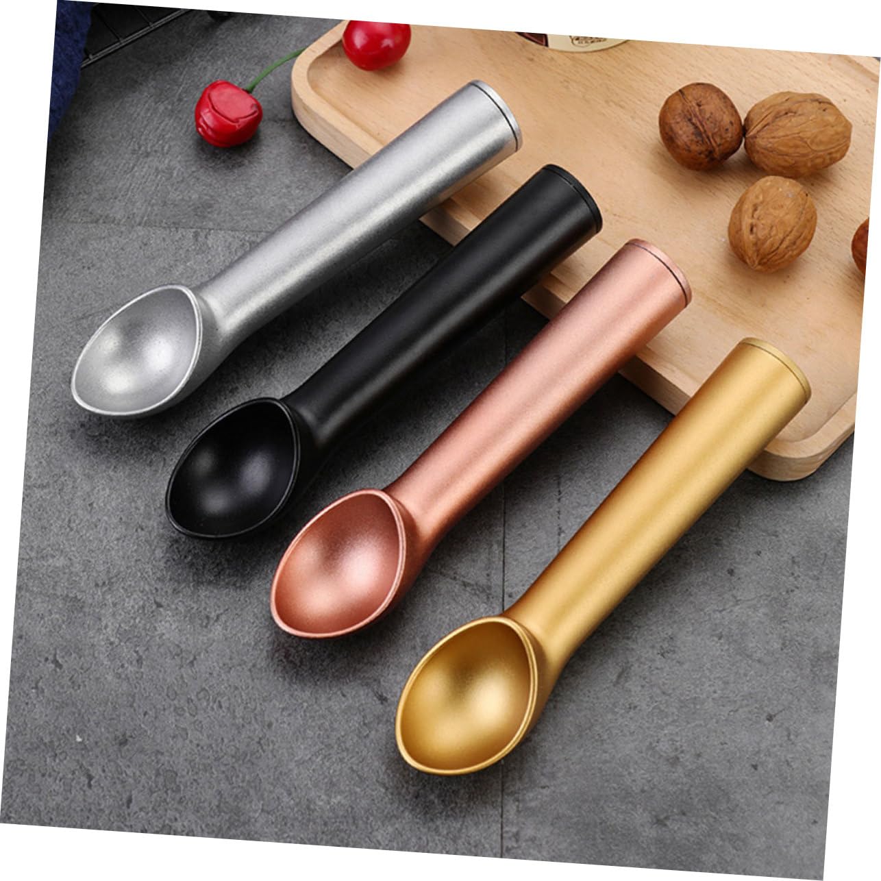 Alipis Cuillère À Glace Ergonomique Facile À Nettoyer Pour Desserts Aux Fruits Et Glaces