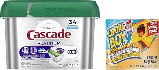 Dishwasher Detergent Pods Bundle with Scrubbing Cloths, Powerful Grease Cleaning & Stain Removal Action - Dishwasher Detergent Pods, Dish Soap Tablets