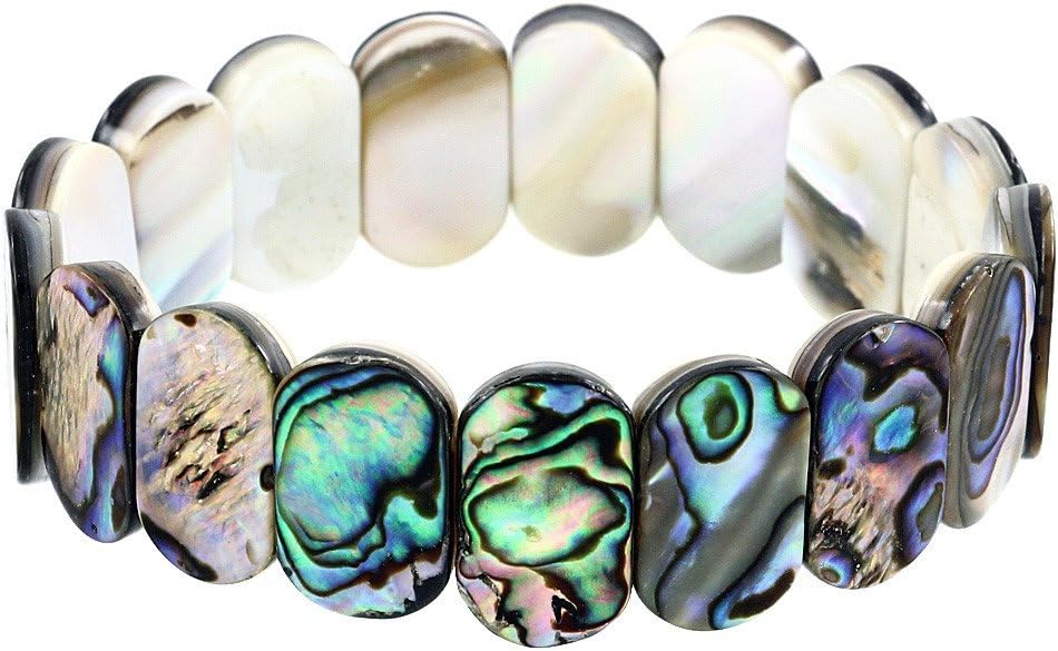 Falari Green Abalone Shell Stretch Bracelet
