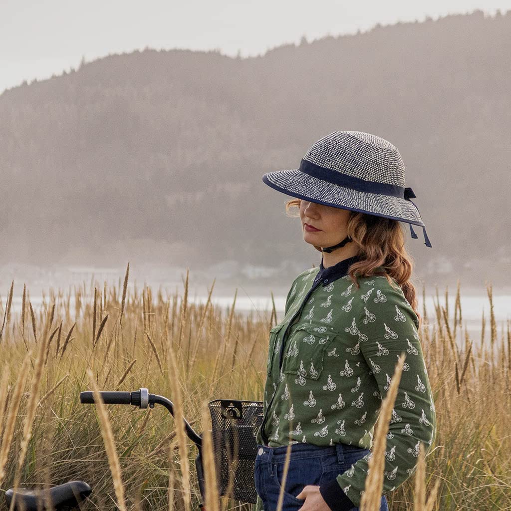 Straw Hat Bike Helmet Shibori Blue Cover Only (Shibori Blue, XL - US Large)