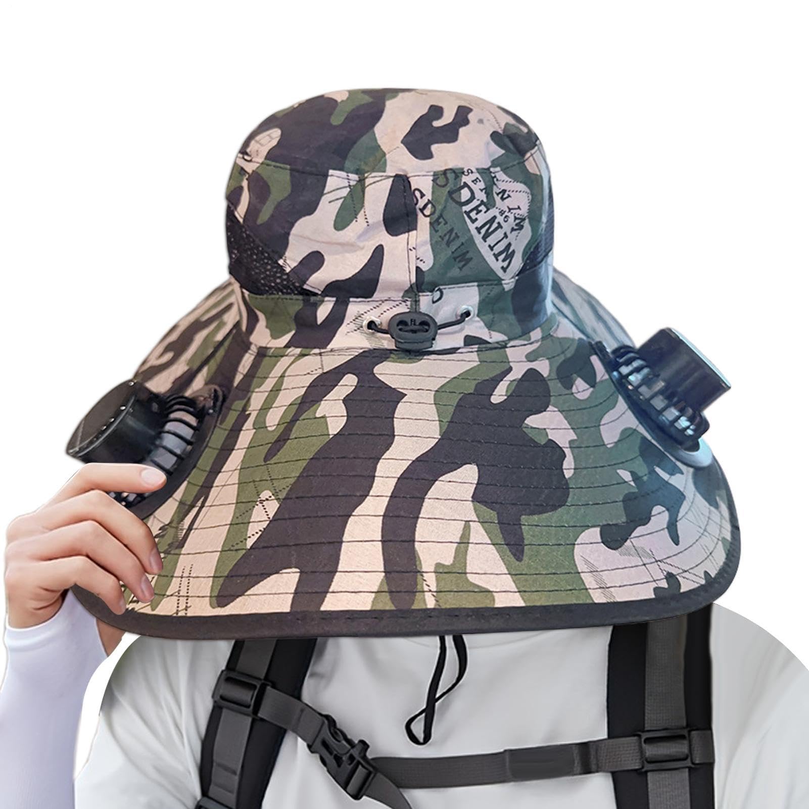 Sombrero con ventilador solar recargable USB que refresca tus rutas de montaña 8