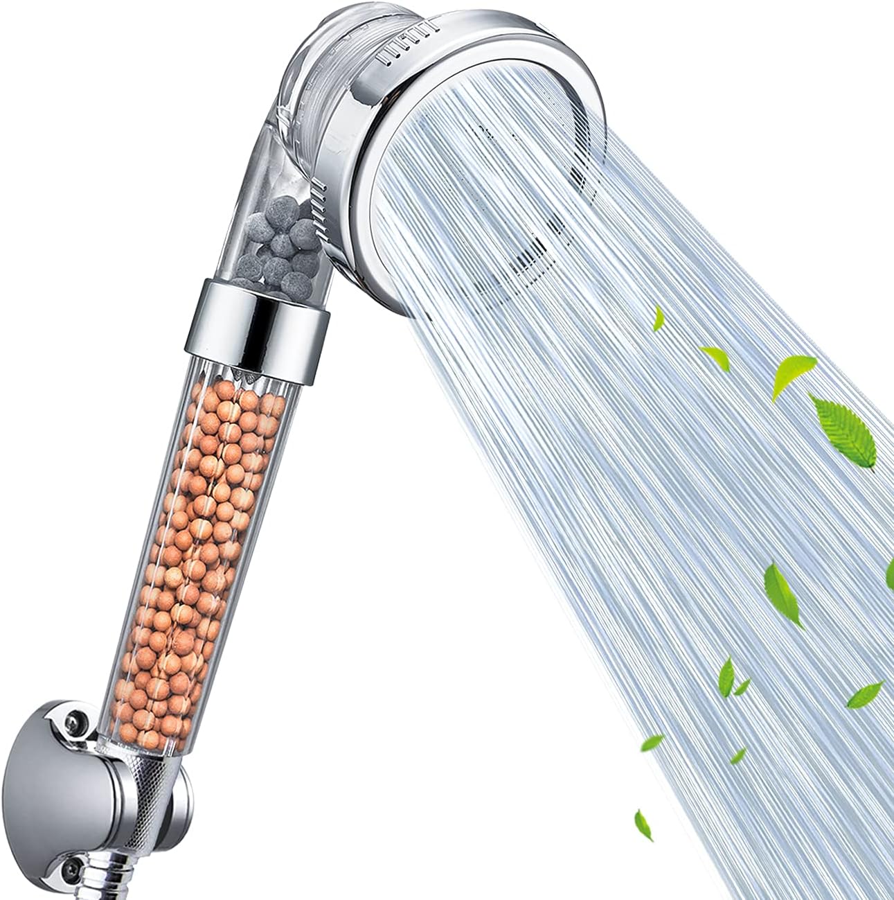 Nosame® Shower Head, Ionic Filter Filtration High Pressure Water Saving 3 Mode Function Spray Handheld Showerheads for Dry Skin & Hair
