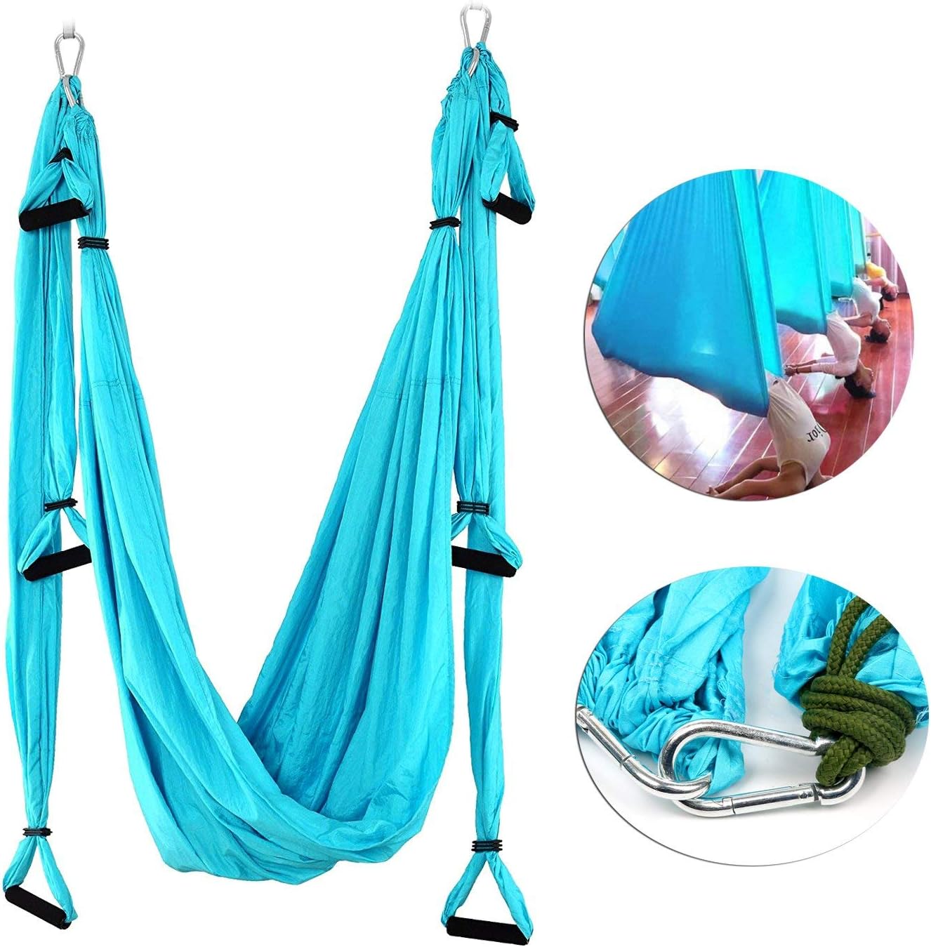 Yaegoo Aerial Yoga Swing Set - Yoga Hammock Swing -Flying Yoga Inversion Tool - Antigravity Ceiling Hanging Yoga Sling