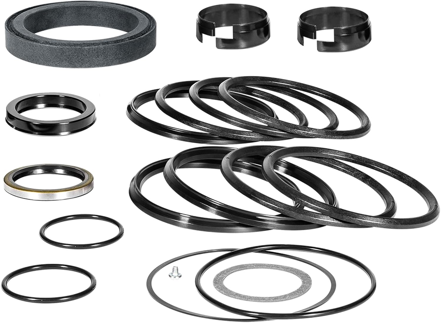 YMT Rebuild Repair Seal Kit Fits for Case 580CK Model 33 Backhoe Swing Cylinder 1966-1971,Fits with Snap-In and Press-In Wiper