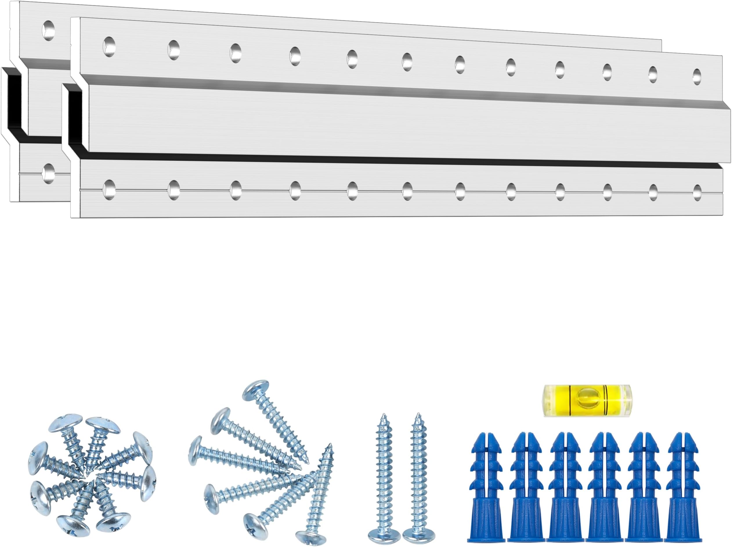Z-Hanger Picture Hanging Kit 12 Inch - 2 Pairs - Z Bar Clips for Mirror Wall Frame Mounting Hardware,French Cleat Hangers 60 Lbs,Z Bracket Alloy Picture Hangers Kit for Headboard Cabinet,Art