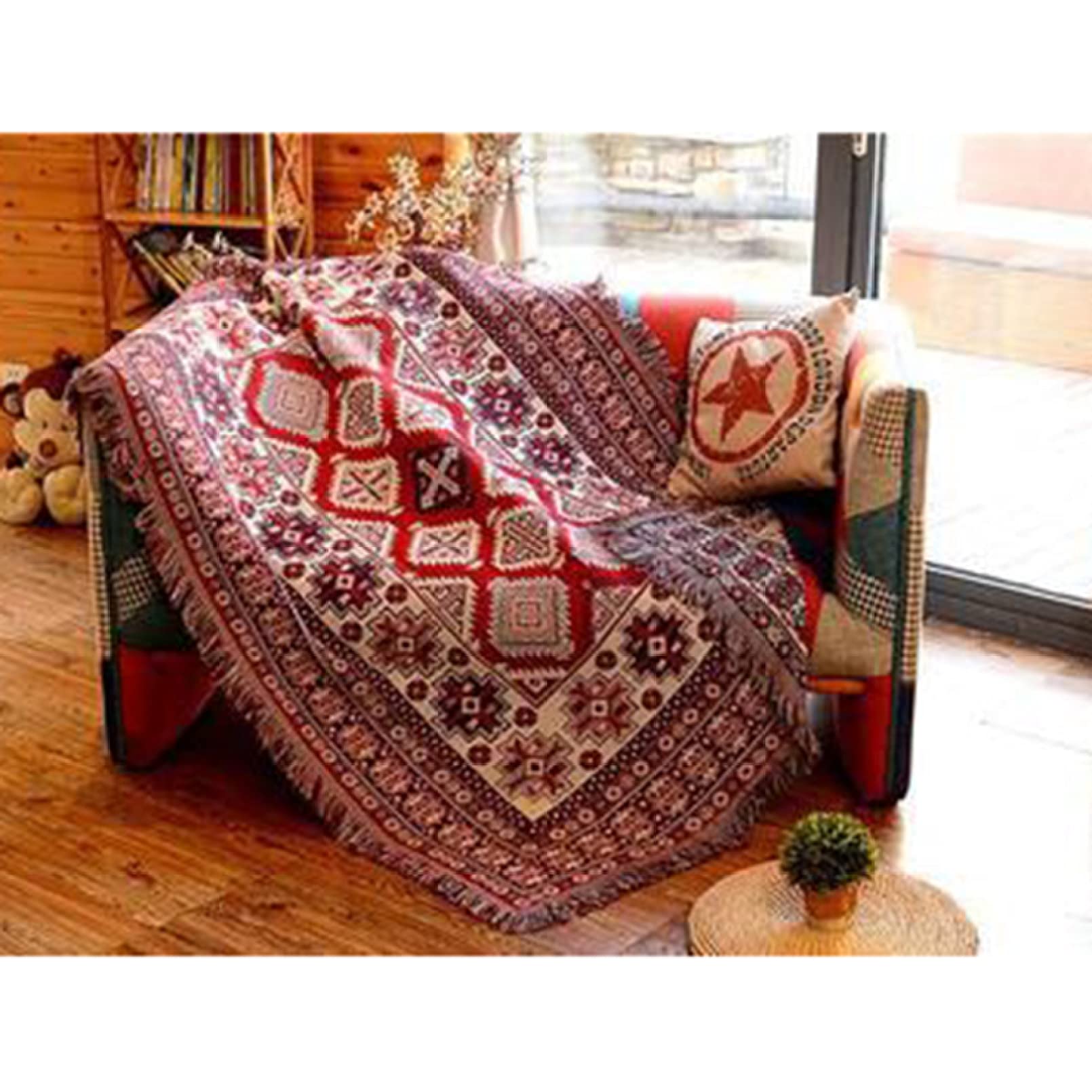 高品質 多機能 エスニック ソファカバー 大判 マルチカバー