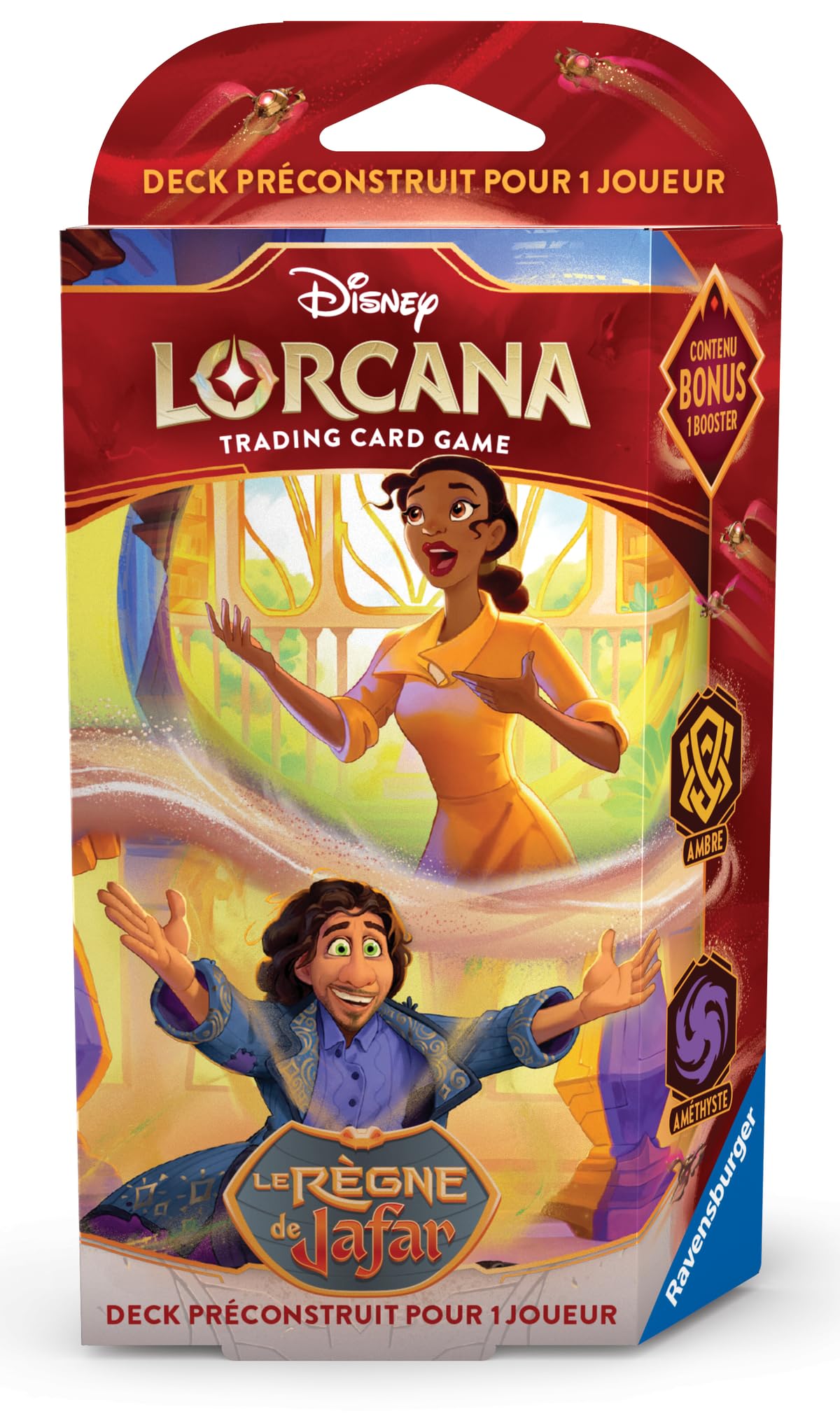 Ravensburger Disney Lorcana TCG : Deck préconstruit 1 Joueur Le Règne de Jafar - Tiana & Bruno, dès 8 Ans