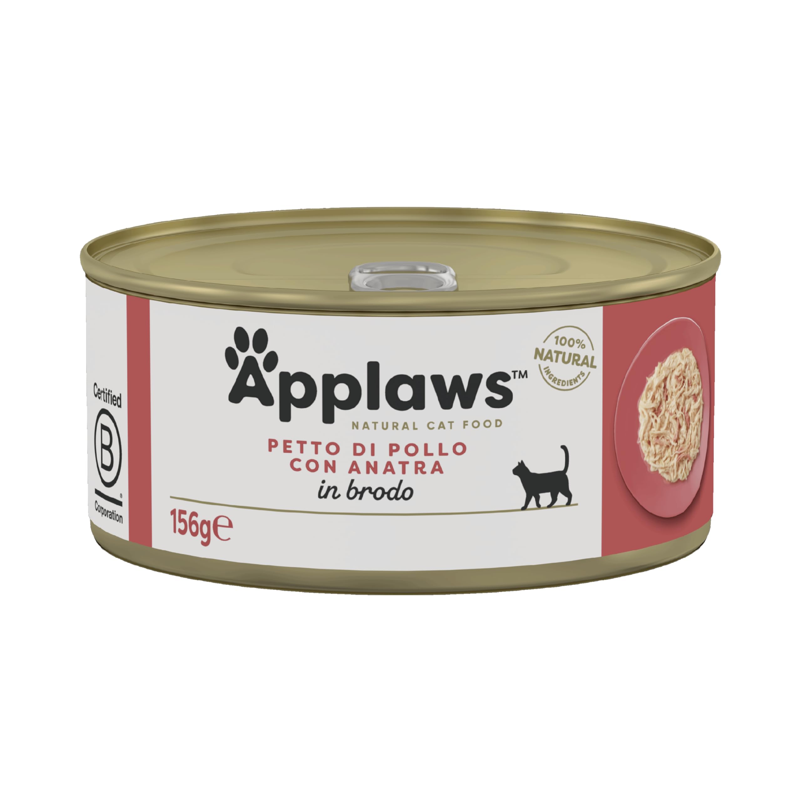 Applaws 100% Natural Petto di Pollo con Anatra - Confezione da 24 lattine da 156 g