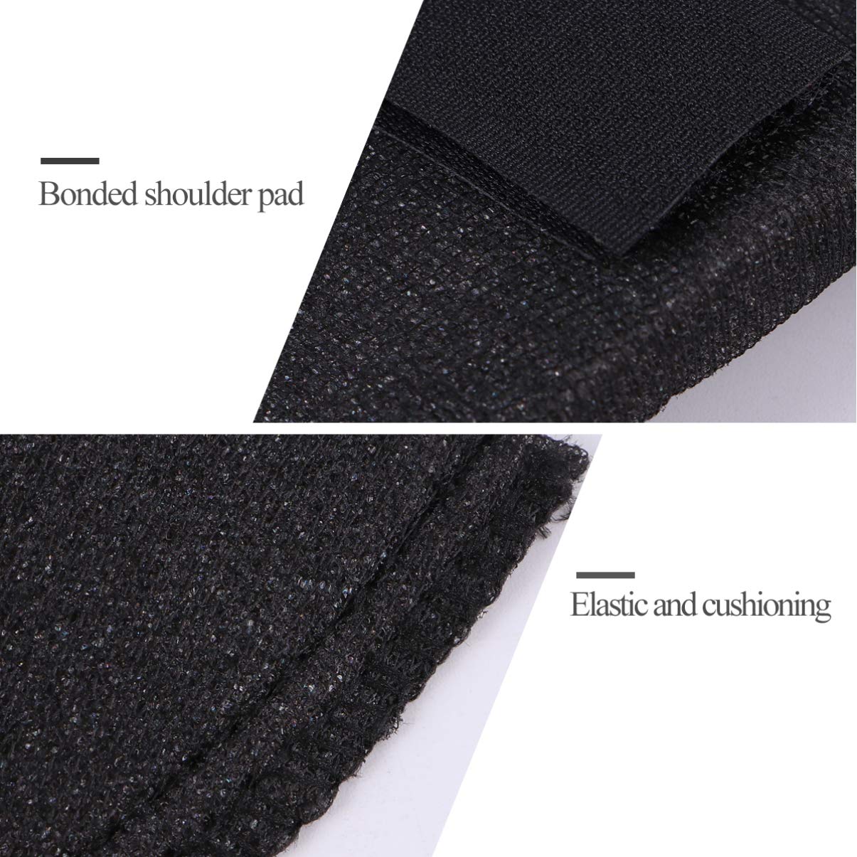 3 Pairs Of Set-In Shoulder Pads – Anti-Slip Sponge Pads For Blazers, Suits & Jackets (Black, Skin, White)