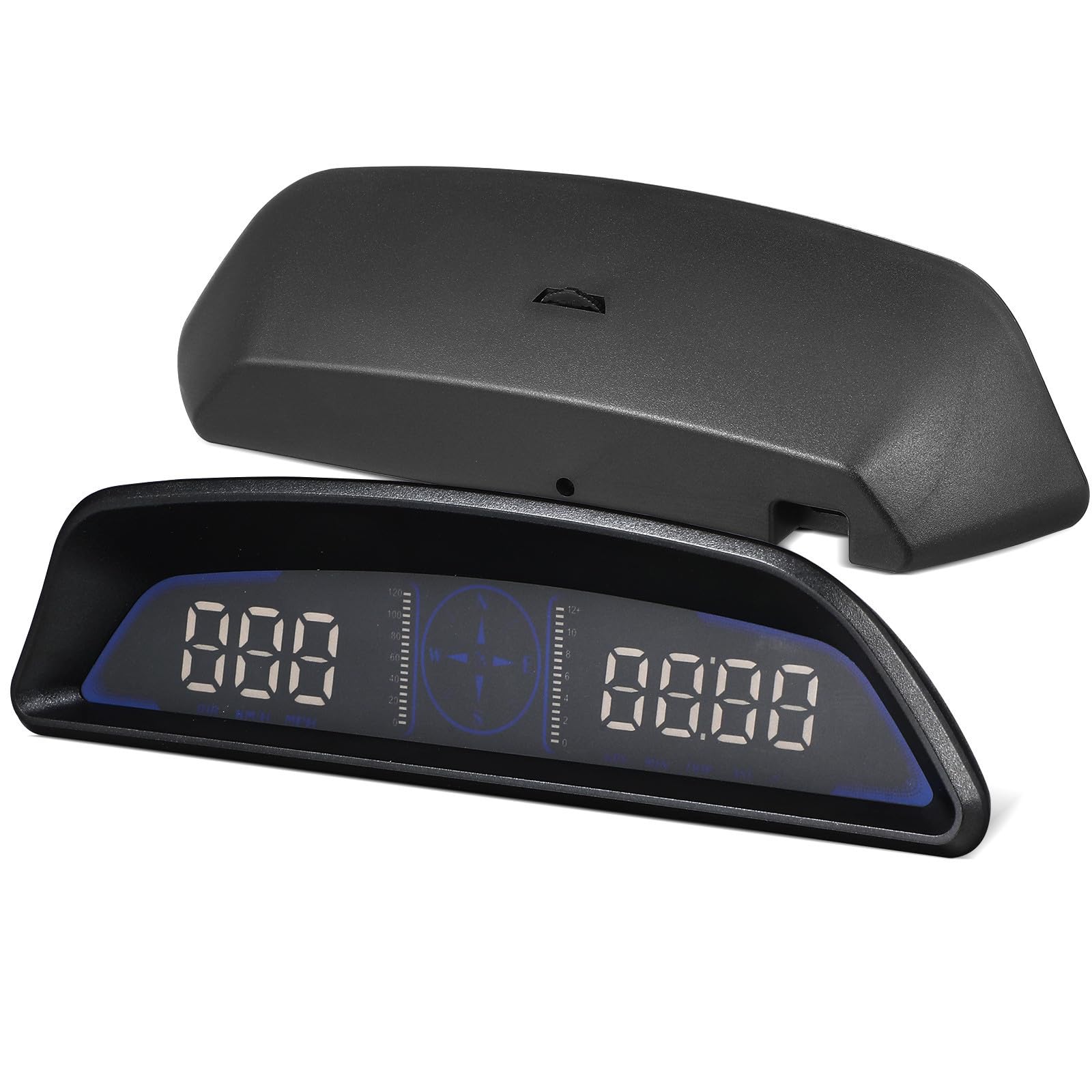 Display Head-up Digitale per Auto con Tachimetro Gps, Allarme Superamento Velocità e Contachilometri Integrato, Materiale Abs e Pc, la Gestione del Veicolo la Guida Sicura