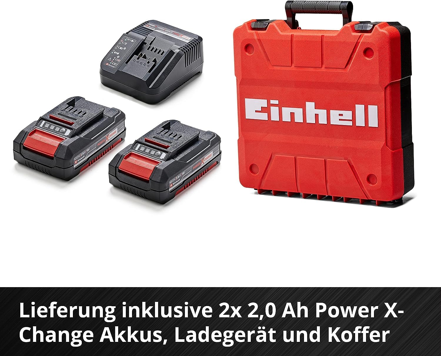 Einhell Professional Akku-Bohrschrauber TP-CD 18/50 Li BL Kit Power X-Change (18 V, Brushless, 50 Nm, 2 Gang, 13 mm Bohrfutter, inkl. 2x 2,0 Ah Akkus + Ladegerät)