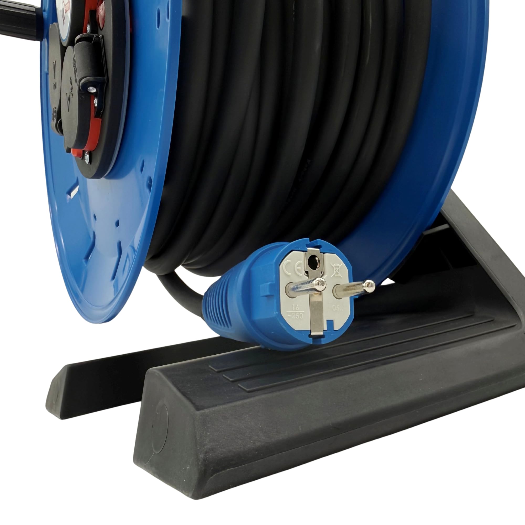 Kunststoff Schuko Kabeltrommel 230V IP44 Stromkabel H07RN-F 3x2,5mm² 40m