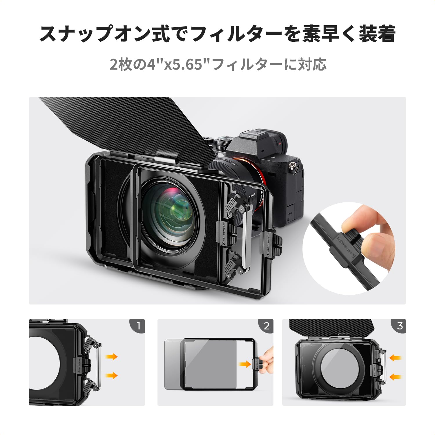 Amazon | K&F CONCEPT ミニマットボックス ND4+ND32 NDフィルター 4x5