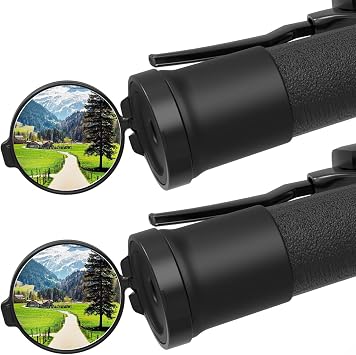 MoKo 2 Pcs Bike Mirrors, 360 Rotatable Bicycle Mirrors for Handlebars Convenient Safe Rearview Mirror Durable Acrylic Silicone Mirror for Mountain Bike Bicycle E-Bike Motorcycle Round Handlebar